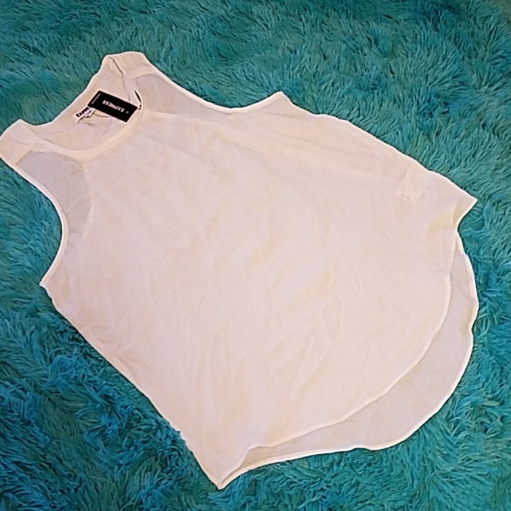 Express NWT white racerback tank